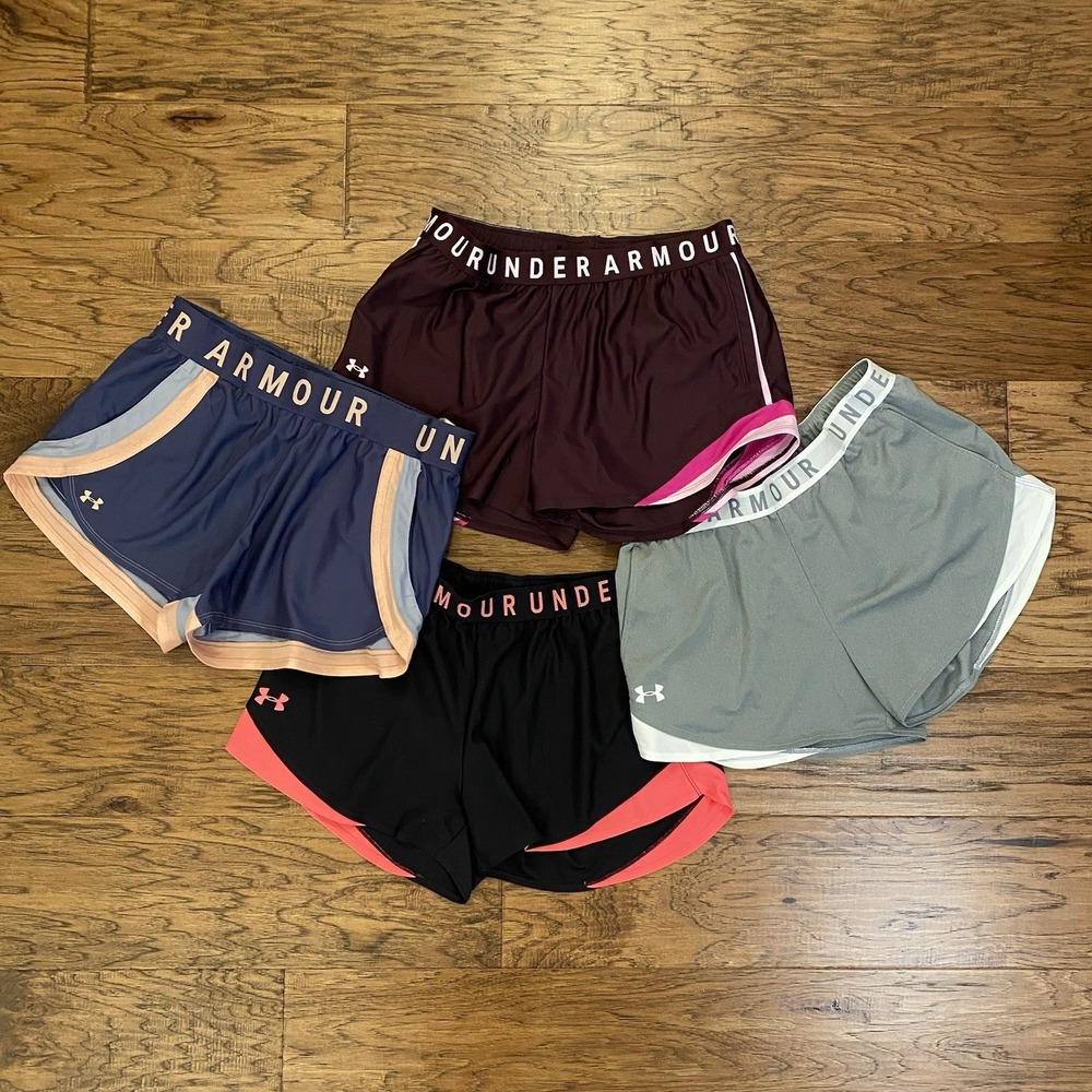 Under Armour Women HeatGear Loose Athletic Shorts Bundle 4 Pack Size Large